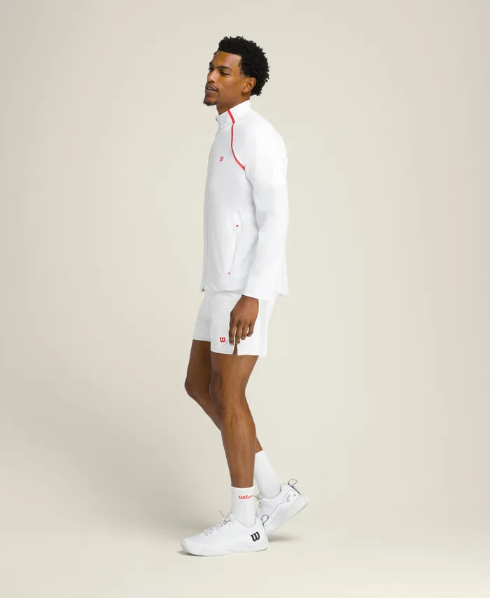 Outerwear Elite Tennis Performance Jacket 8211 Bright White 8211 Wilson Men Outerwear Elite Tennis Performance Jacket 8211 Bright White 8211 Wilson Men
