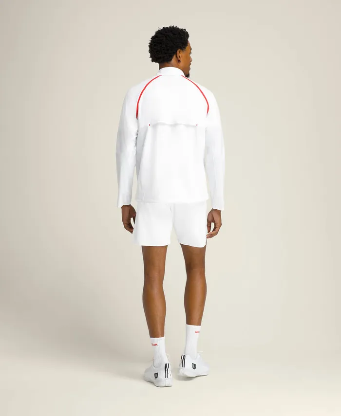 Outerwear Elite Tennis Performance Jacket 8211 Bright White 8211 Wilson Men Outerwear Elite Tennis Performance Jacket 8211 Bright White 8211 Wilson Men