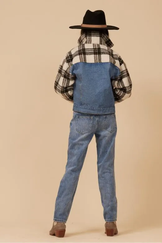 Outerwear WomenKids Vintage Havana Denim And Plaid Jacket