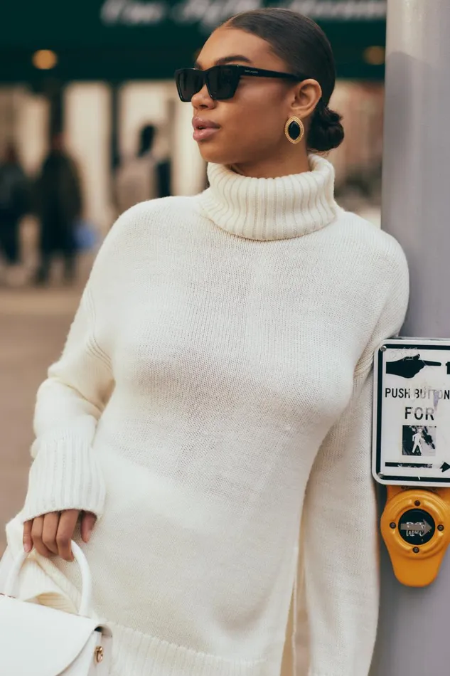 Outerwear Women Meshki Brittany High Neck Knit Jumper 8211 Ivory