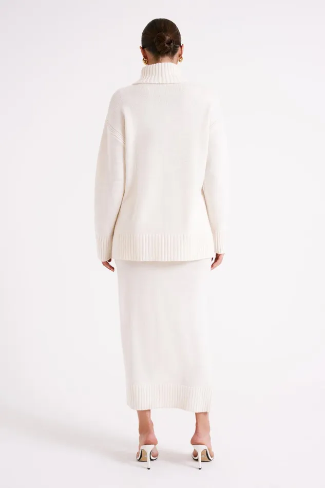 Outerwear Women Meshki Brittany High Neck Knit Jumper 8211 Ivory
