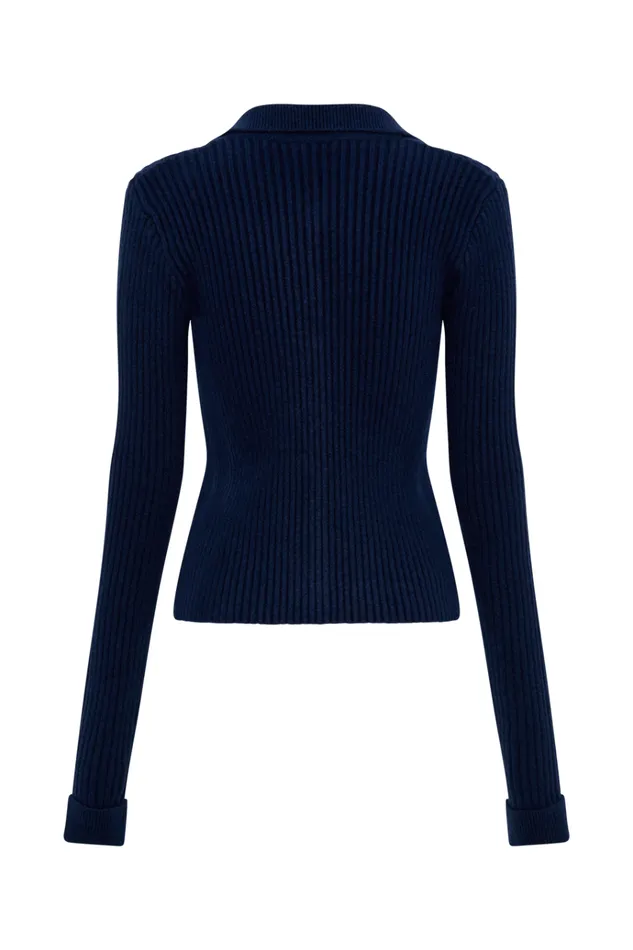 Outerwear Women Meshki Erin Long Sleeve Button Cardigan 8211 Navy