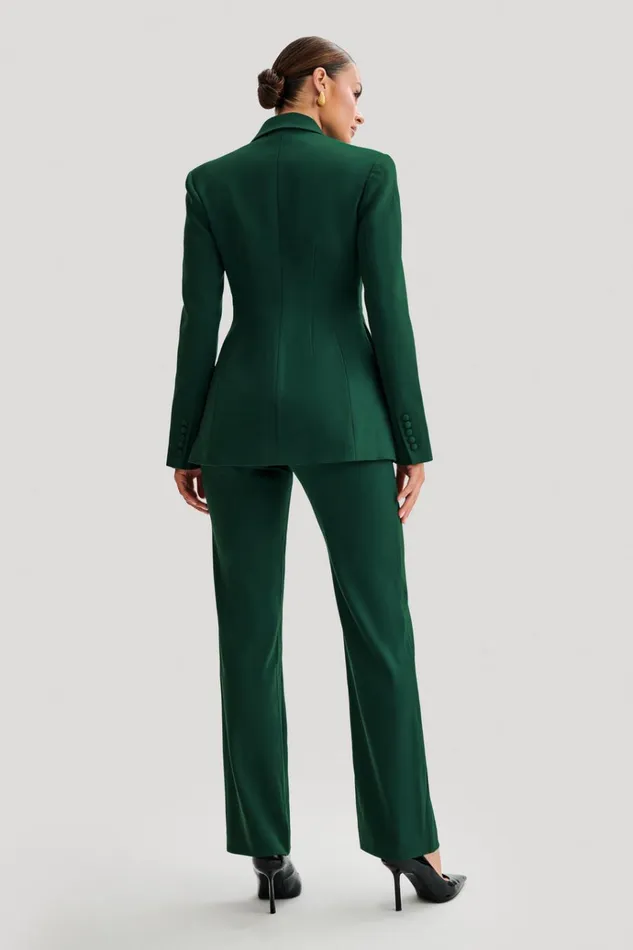 Outerwear Women Meshki Greer Hourglass Suiting Blazer 8211 Forest Green
