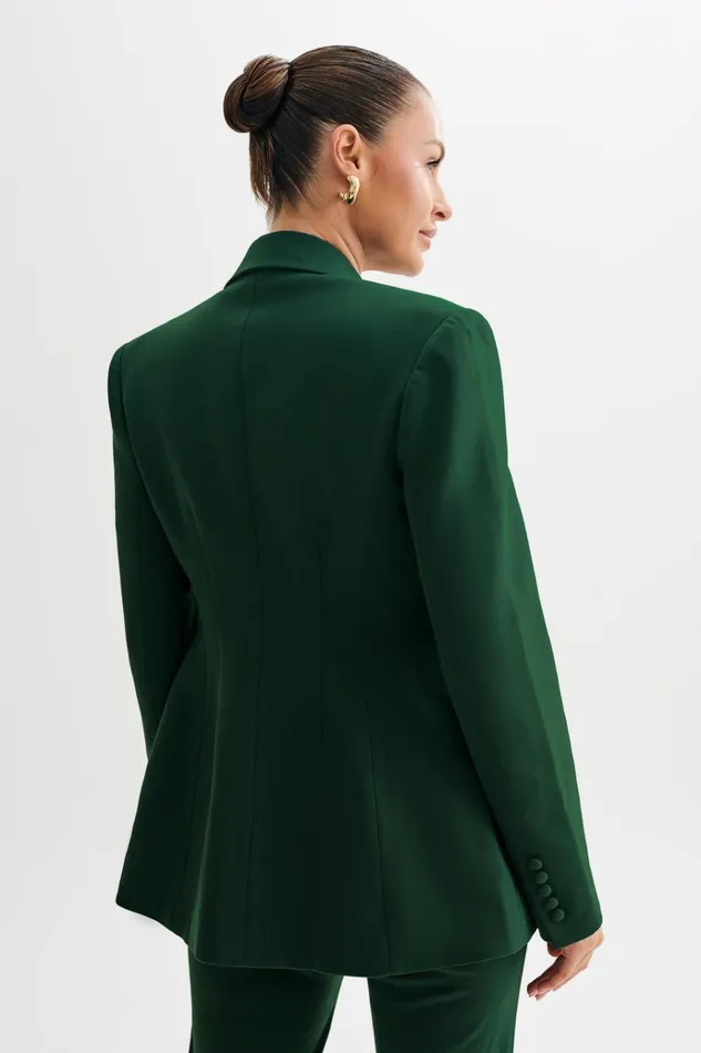 Outerwear Women Meshki Greer Hourglass Suiting Blazer 8211 Forest Green