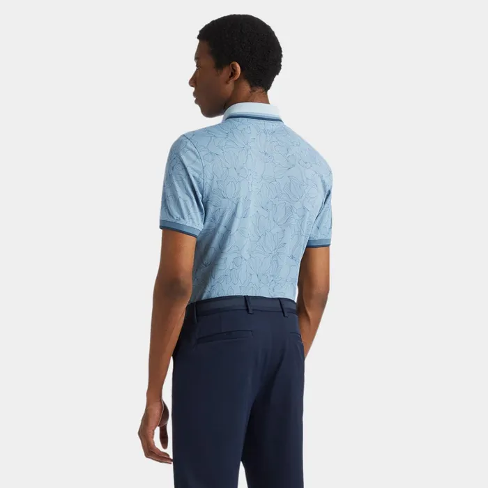 Outline Iris Banded Sleeve Tech Piqu Polo Drizzle Men GFORE Tops