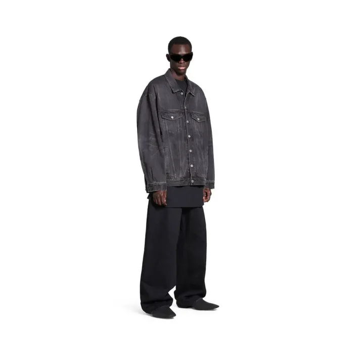 Oversized Jacket In Black WomenMen Balenciaga Coats and Jackets
