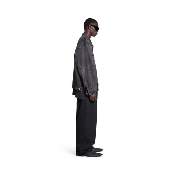 Oversized Jacket In Black WomenMen Balenciaga Coats and Jackets
