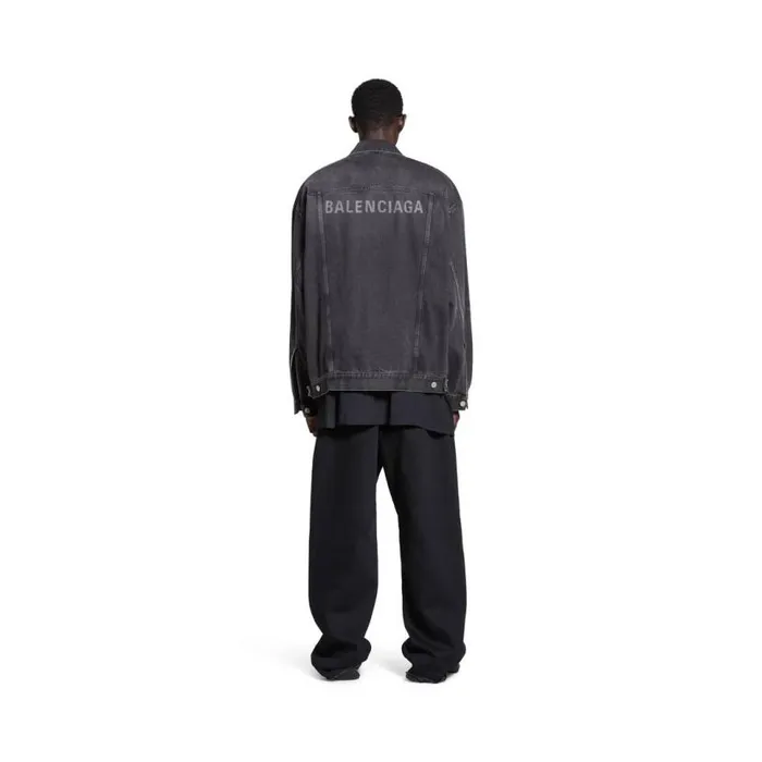 Oversized Jacket In Black WomenMen Balenciaga Coats and Jackets