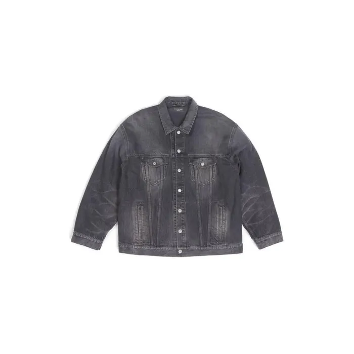 Oversized Jacket In Black WomenMen Balenciaga Coats and Jackets