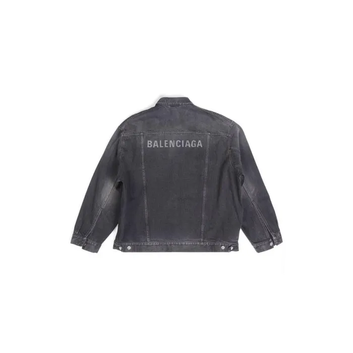 Oversized Jacket In Black WomenMen Balenciaga Coats and Jackets