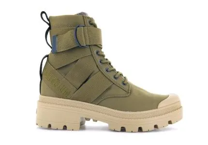 Palladium Heel Boots Women PALLABASE TACT S TX OLIVE Olive