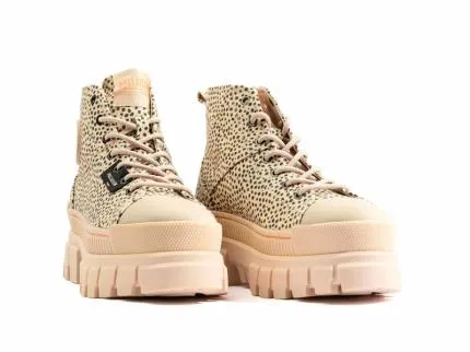 Palladium Heel Boots Women REVOLT SAFARI SAND PRINT Sandprint