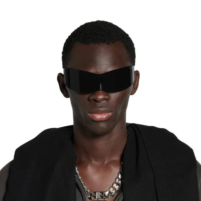 Panther Mask Sunglasses In Black WomenMen Balenciaga Sunglasses