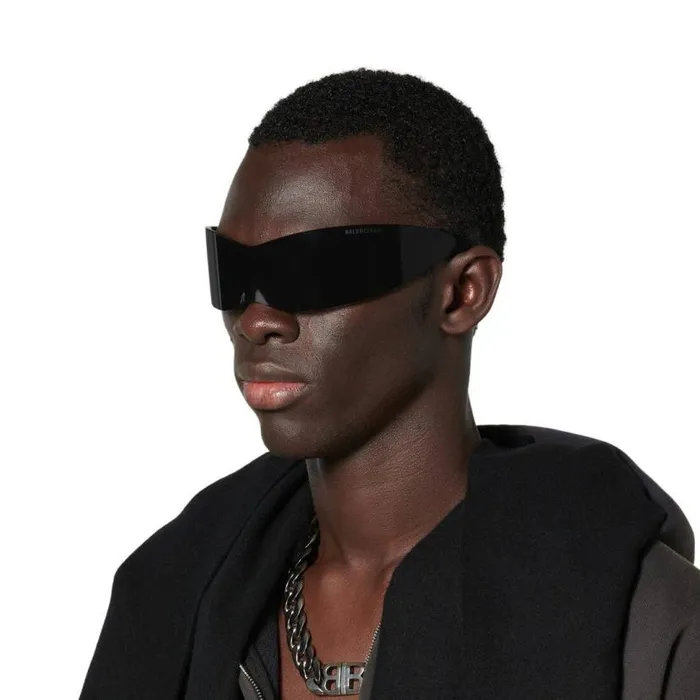 Panther Mask Sunglasses In Black WomenMen Balenciaga Sunglasses