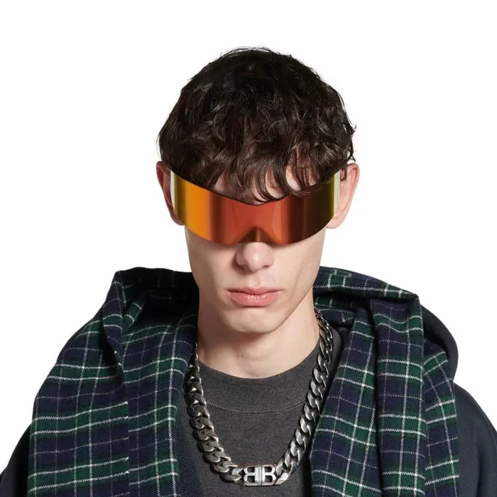 Panther Mask Sunglasses In Red WomenMen Balenciaga Sunglasses
