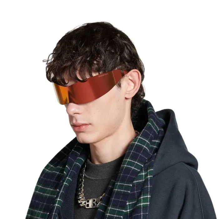 Panther Mask Sunglasses In Red WomenMen Balenciaga Sunglasses