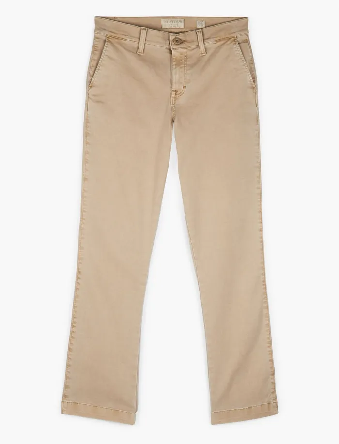 Pants Lucky Brand Women Mid Rise Slim Chino Chinchilla