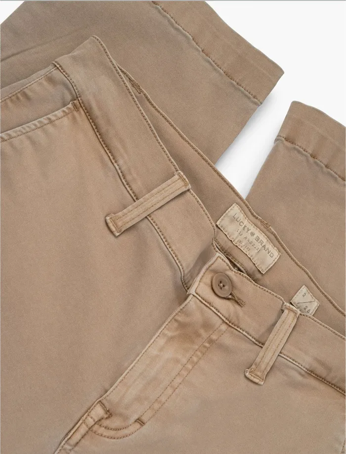 Pants Lucky Brand Women Mid Rise Slim Chino Chinchilla