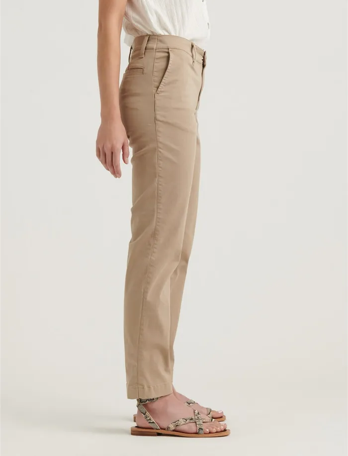 Pants Lucky Brand Women Mid Rise Slim Chino Chinchilla