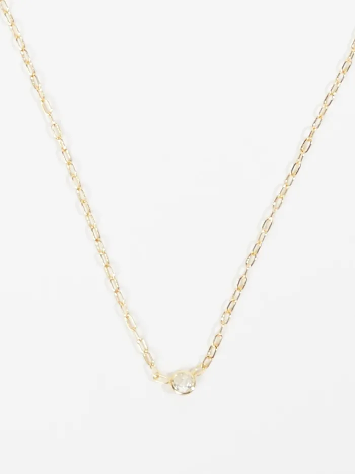 Paperclip Crystal Charm Necklace Gold Women Altar039d State Jewelry