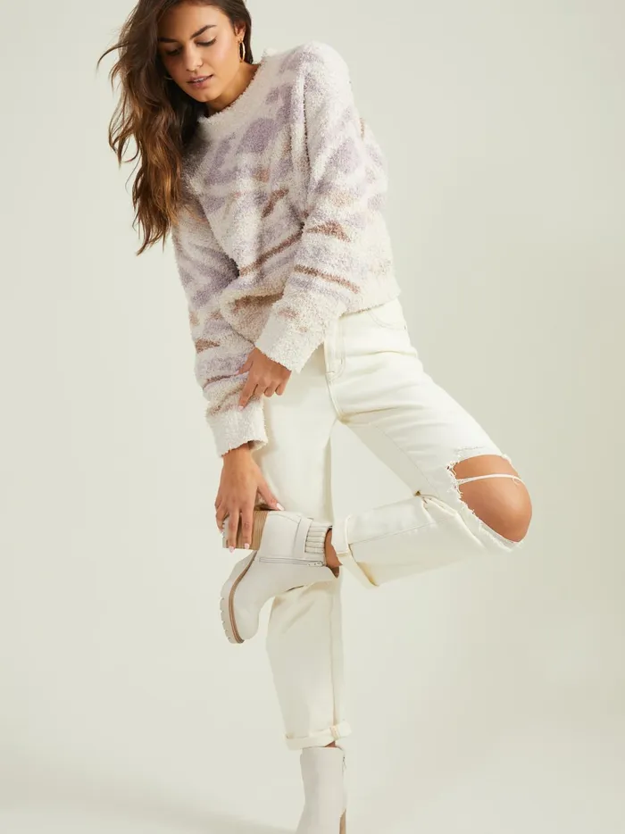 Paris Teddy Sweater Lavendermulti Women Altar039d State Sweaters