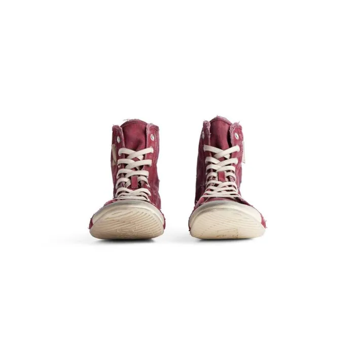 Paris Ultra Flat High Top Sneaker In Red Men Balenciaga Sneakers