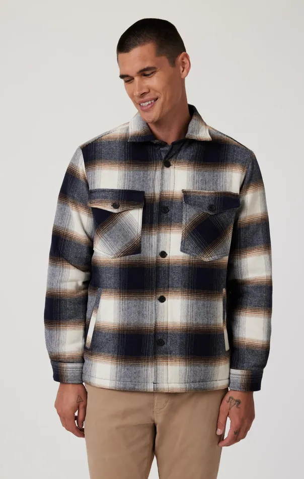 Plaid Shacket In Brown Check Men Mavi Jeans Shirts Plaid Shacket In Brown Check Men Mavi Jeans Shirts