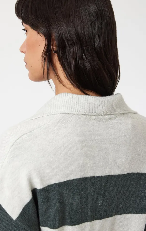 Polo Pullover Sweater In Urban Chic Stripe Women Mavi Jeans Sweaters