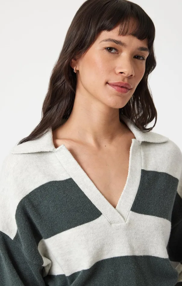 Polo Pullover Sweater In Urban Chic Stripe Women Mavi Jeans Sweaters