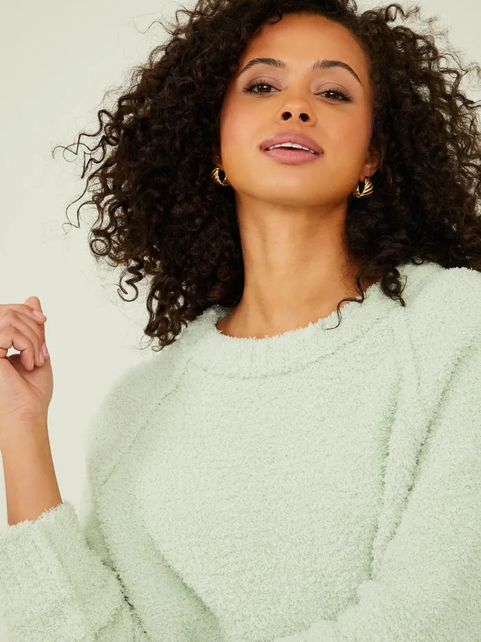 Poppy Fuzzy Sweater Seafoam Women Altar039d State Sweaters