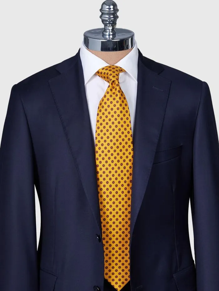 Printed Silk Floral Tie Cream Men Paul Stuart Ties