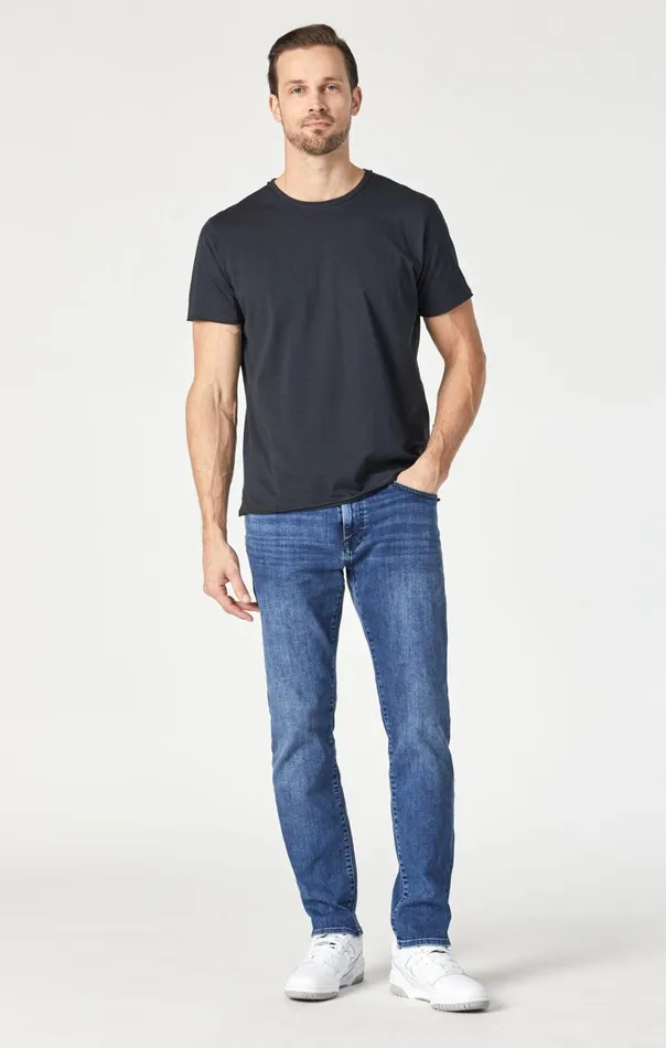 Raw Edge Neck TShirt In Black Men Mavi Jeans TShirts Raw Edge Neck TShirt In Black Men Mavi Jeans TShirts