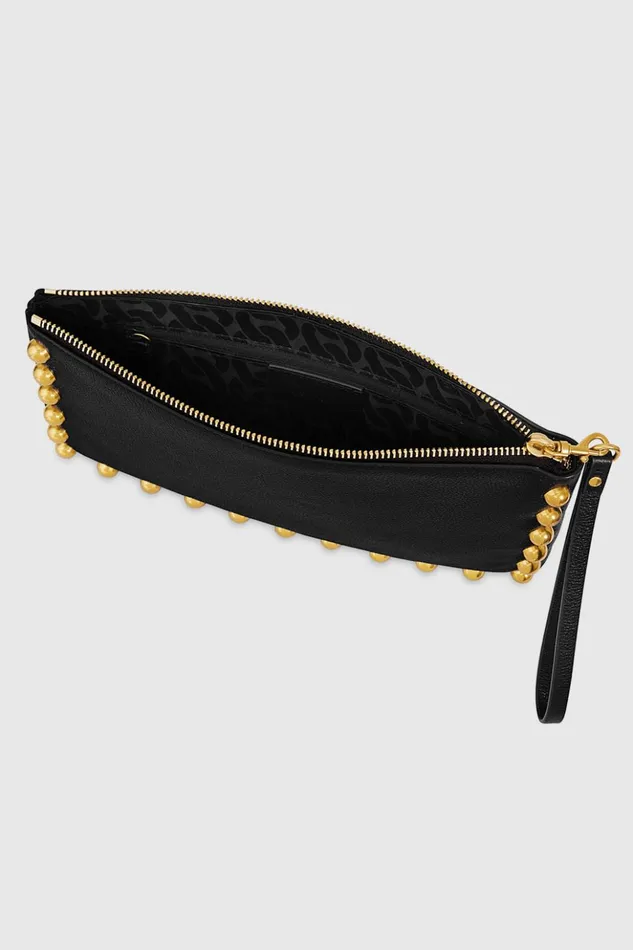 Rebecca Minkoff Clutches Women Large Pouch With Studs Black Rebecca Minkoff Clutches Women Large Pouch With Studs Black
