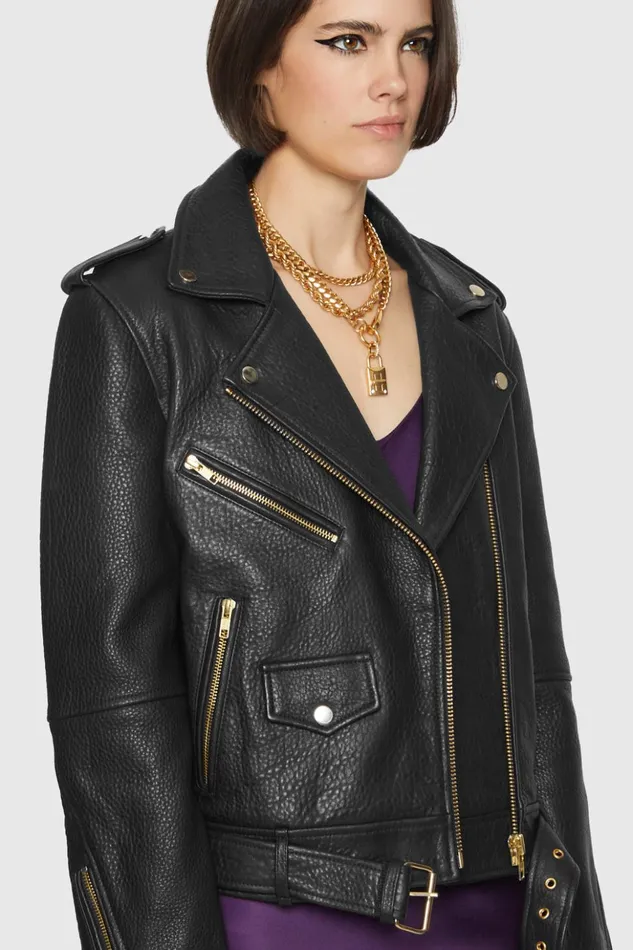 Rebecca Minkoff Outerwear Women Jett Moto Black Rebecca Minkoff Outerwear Women Jett Moto Black