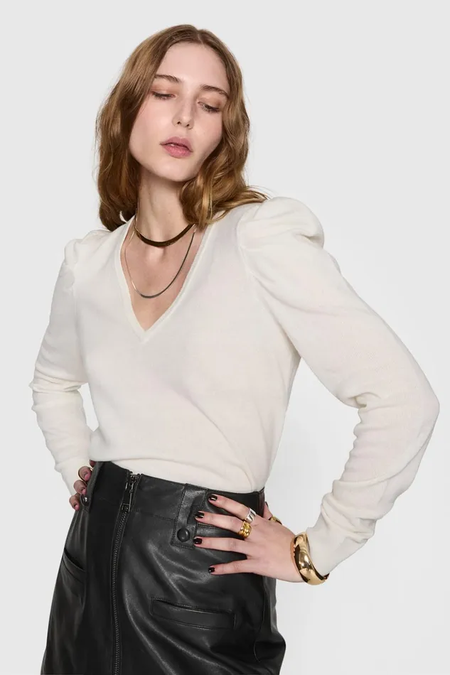 Rebecca Minkoff Tops Women Janine Sweater Winter White
