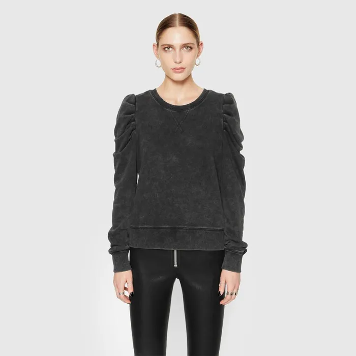 Rebecca Minkoff Tops Women Janine Sweatshirt Acid Wash Black Rebecca Minkoff Tops Women Janine Sweatshirt Acid Wash Black