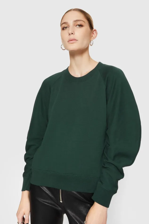Rebecca Minkoff Tops Women Joan Sweatshirt Deep Jade Rebecca Minkoff Tops Women Joan Sweatshirt Deep Jade