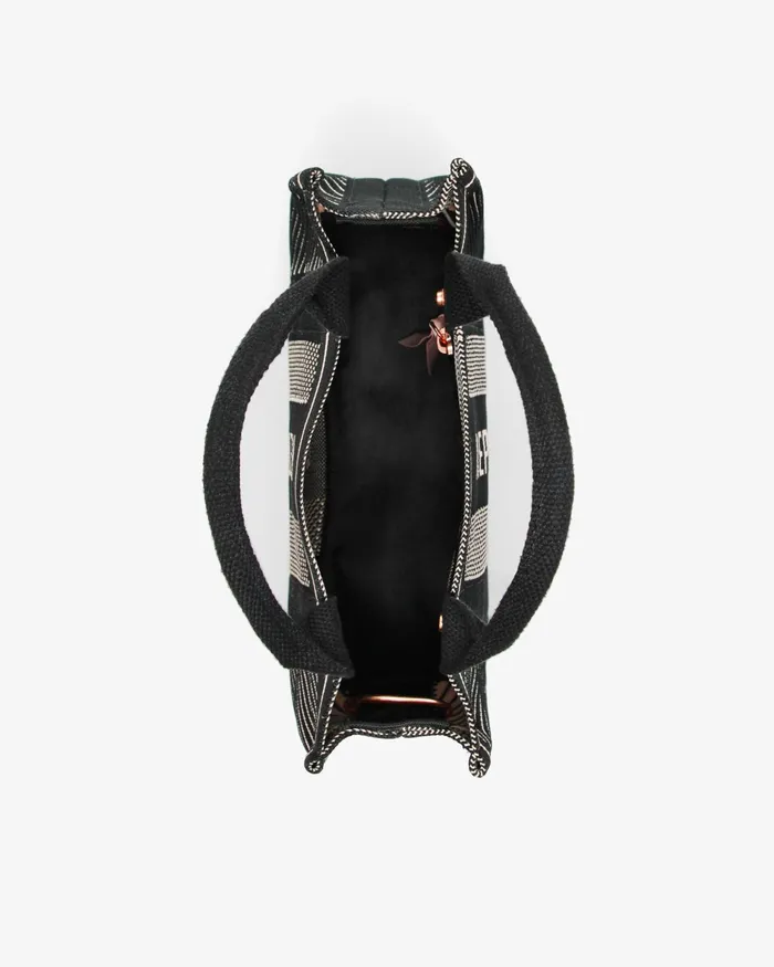 Repetto Small Tote Bag Black And Petal Pink Women Repetto Leather Goods Repetto Small Tote Bag Black And Petal Pink Women Repetto Leather Goods