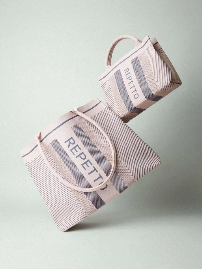 Repetto Small Tote Bag Blush Pink And Grey 039little Rat039 Women Repetto Sports Bags Repetto Small Tote Bag Blush Pink And Grey 039little Rat039 Women Repetto Sports Bags