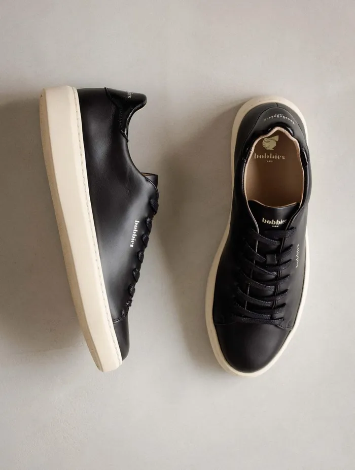 Sanna Deep Black Women Bobbies Sneakers