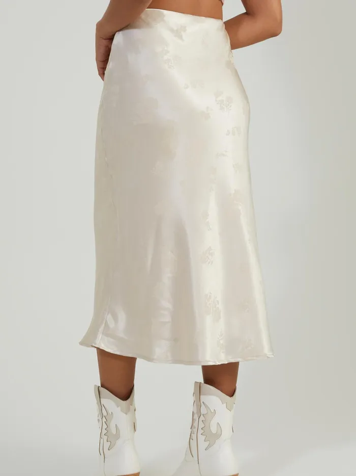 Sarah Satin Midi Skirt Vanilla Women Altar039d State Skirts Skorts