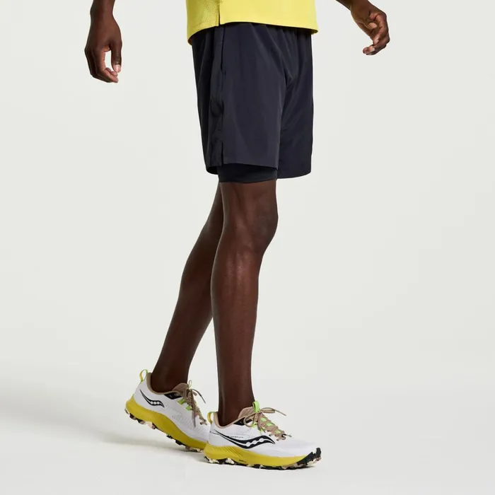 Saucony Bottoms Outpace 7034 2In1 Short Black 8211 Men