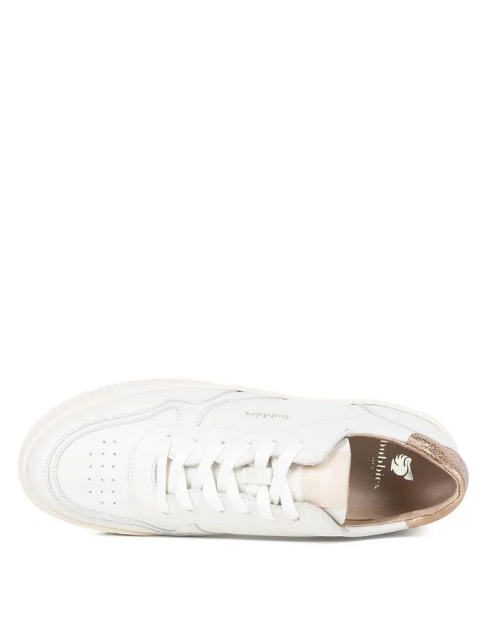 Scott Off White and Sepia Gold Women Bobbies Sneakers