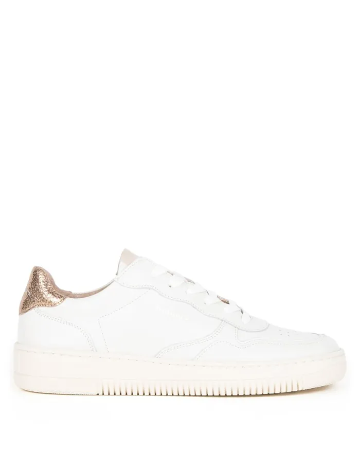 Scott Off White and Sepia Gold Women Bobbies Sneakers