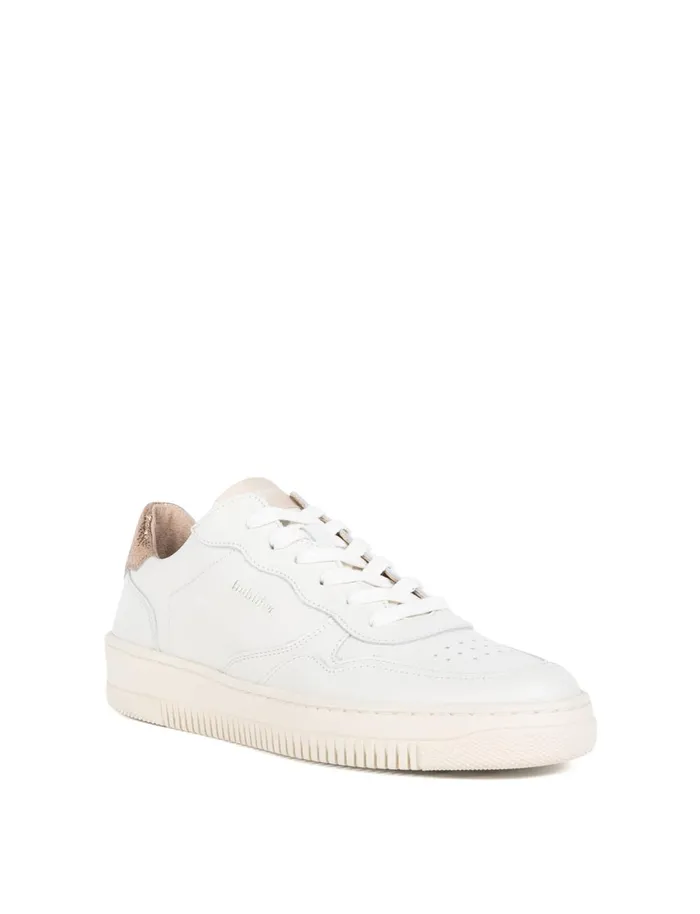 Scott Off White and Sepia Gold Women Bobbies Sneakers