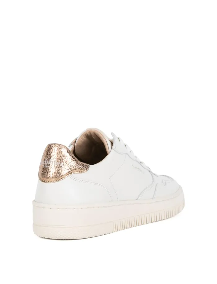 Scott Off White and Sepia Gold Women Bobbies Sneakers