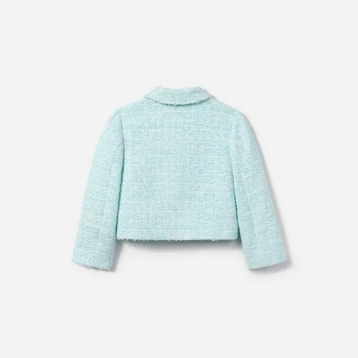 Self Portrait Blue Boucle Jacket 8211 Kids