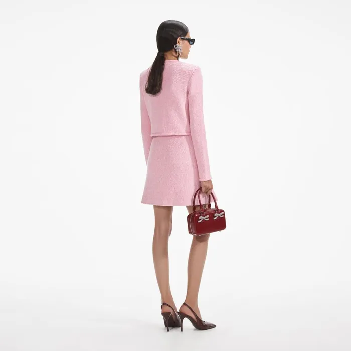 Self Portrait Bottoms Pink Melange Merino Knit Skirt 8211 Women