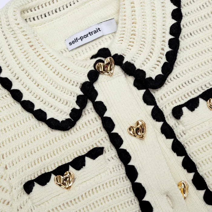 Self Portrait Cream Crochet Cardigan 8211 Kids