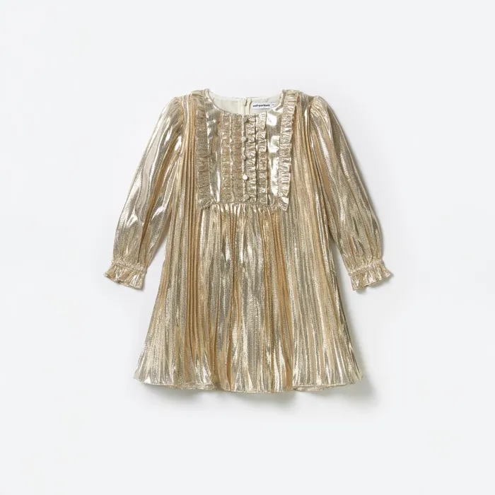Self Portrait Gold Metallic Mini Dress 8211 Kids